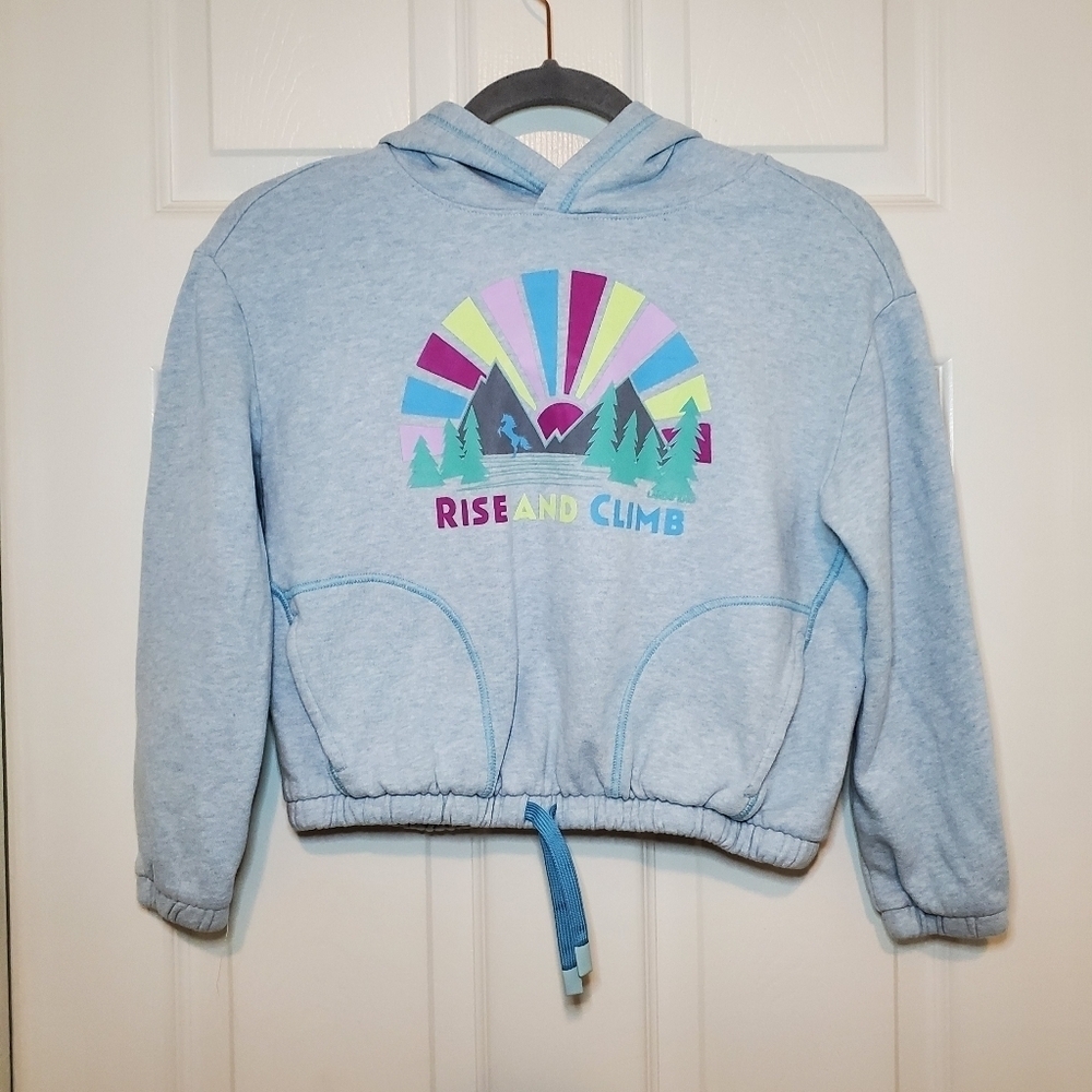 Lands' End Kid's Blue Hoodie Sz 8 (M)